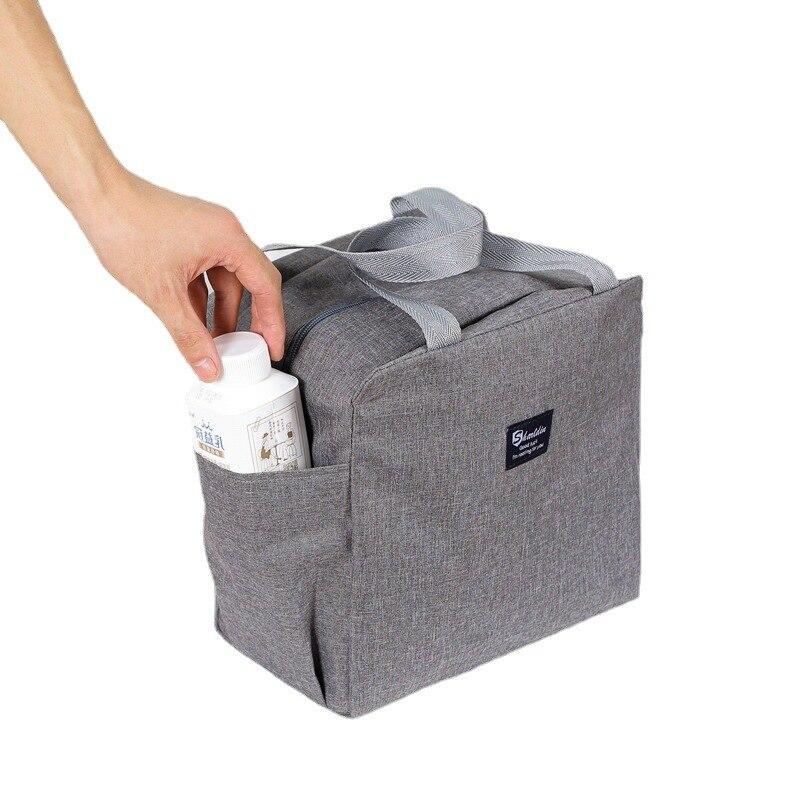 Portable Zipper Thermal Lunch Bags Insulated Freezer Bag Waterproof Large Capacity Cooler Lunch Box Outdoor Camping Picnic Bag