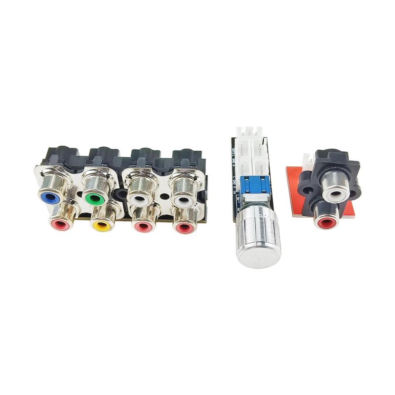 GHXAMP AV Audio Signal Switch Board 4-Way Stereo Source Switcher (1 Point 4 or 4 Choose 1) RAC Lotus Signal Input 1set