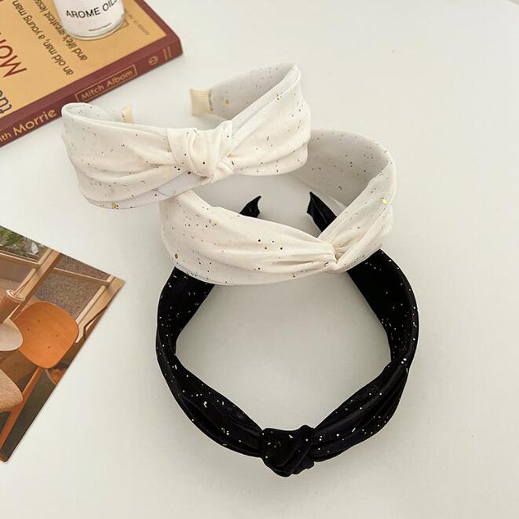 PROLY New Fashion Hairband For Women Fresh White Black Headband Cross Knot Turban Autumn Headwear Hair Accessories
