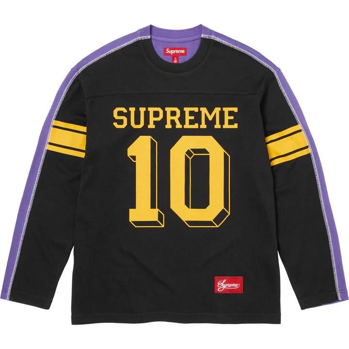 Supreme Split L/S Football Top Black XXL