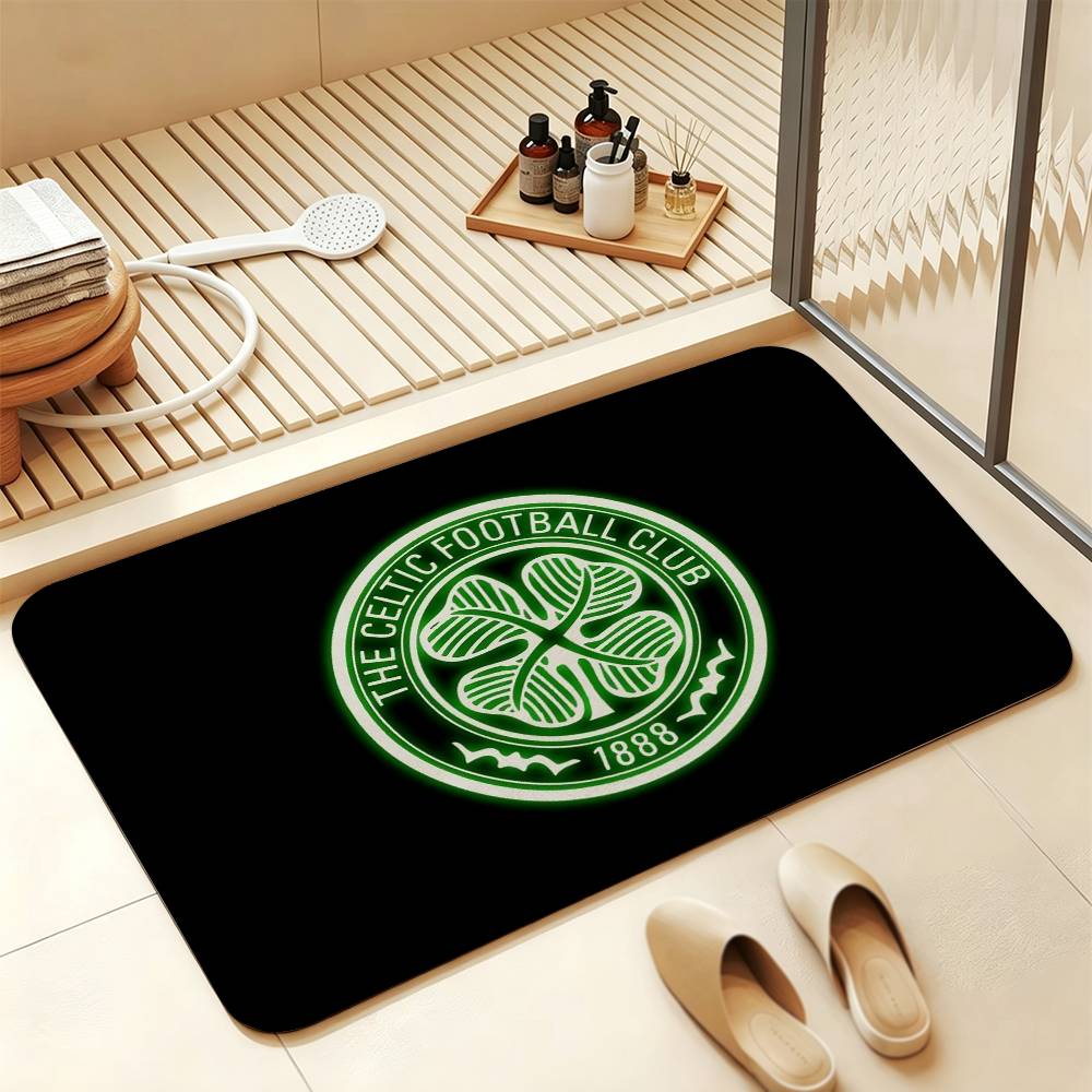 C-Celtic FC Anti‑Slip Floor Mat Short Plush Rug mat Soft Comfortable Machine Washable Home Decor