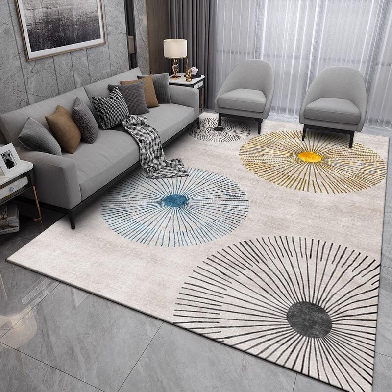 New Minimalist Luxury Carpet, Suitable for High-end Living Room Floor Mats, Home Bedroom Bedside, Crystal Velvet Carpet.