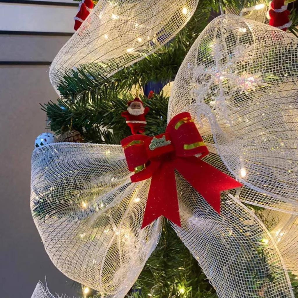 Influencer DIY Mesh Christmas Tree Ribbon & Bow Decoration