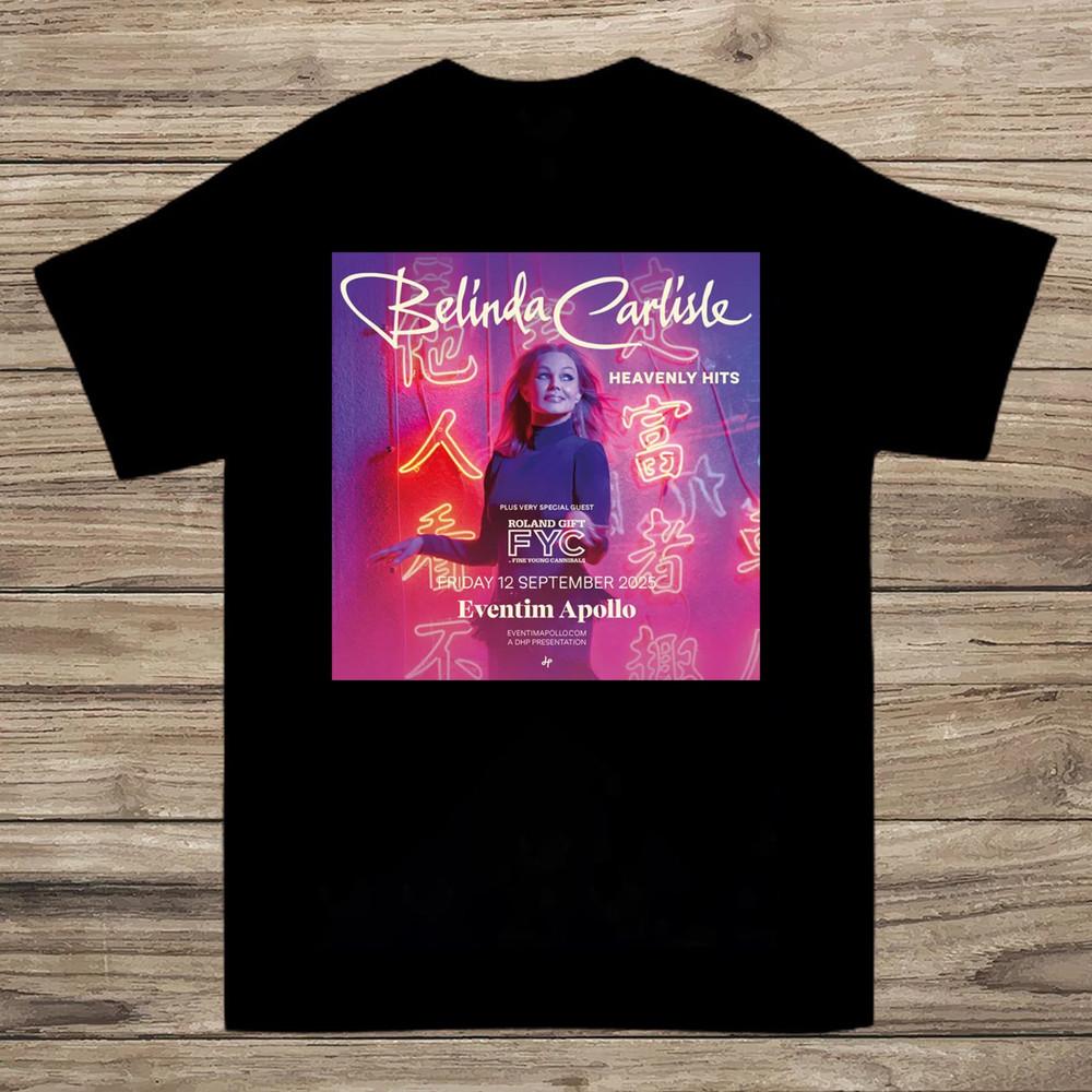 Belinda Carlisle Tour 2025 Heavenly Hits T Shirt Full Size S-5XL Unisex T-Shirt XXXL