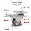 Stainless Steel Swivel Caster with PVC Wheel & Brake, Rustproof & Waterproof
