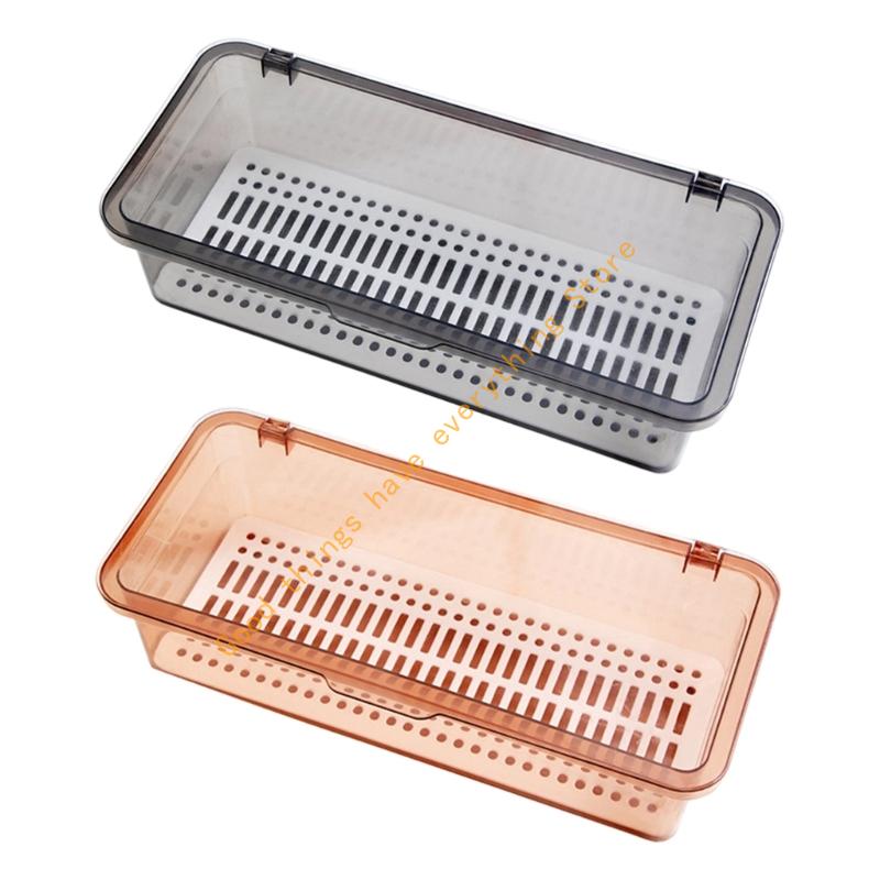Stylish Kitchenwares Organizers Chopstick Holder With Drain Holes Waterproof Lid Multipurpose Storage Case 55KF