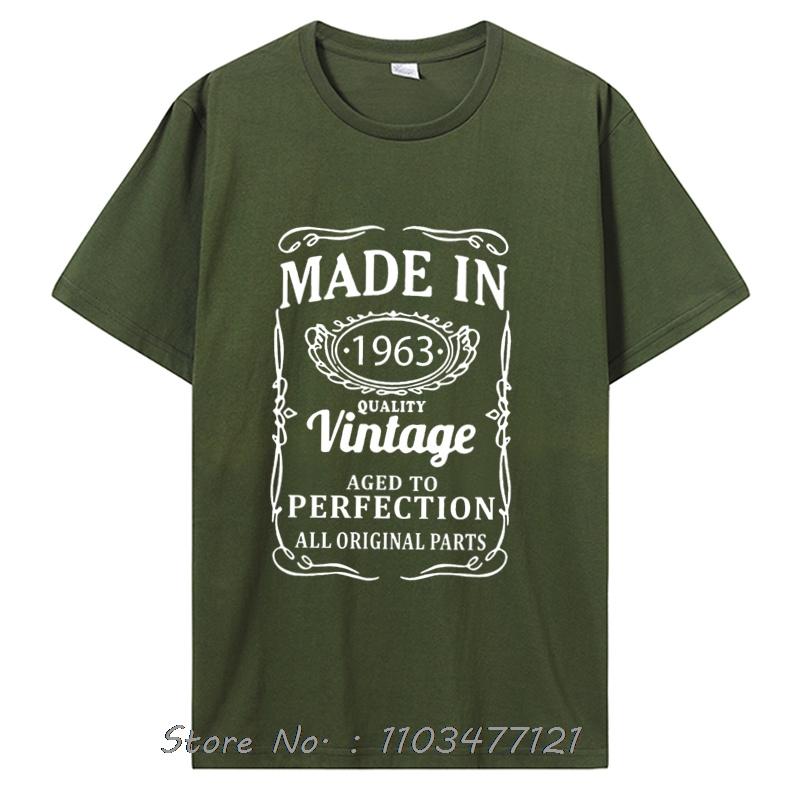 Anniversaire Vintage 1963 Vieux Cadeaux T-shirts Vintage T-shirts Graphiques d'Été Vêtements Streetwear T-shirt Oversize hommes T-shirt en Coton