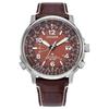 Eco-Drive Series 200 Meters Waterproof Date Display Solar Quartz Leather Strap 42mm Men's Watch Brown Dial CB0248-01X