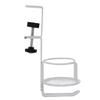 Desk Cup Holder Headphone Hanger Metal 2 in 1 Table Cup Holder Under Desk Headphone Bag Hook for Home Office White