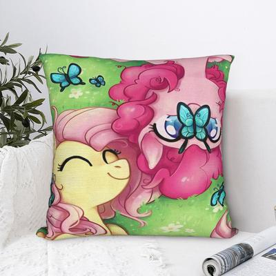Cute M-My Cartoon P-Pony L-Little Pillow Case Butterfly Comfy Pillow Cover For Sofa Home Decor Vintage Pillowcases