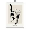Girl Coffee Cat Flower Minimalist Wall Art Canvas Painting Abstract Line Posters And Prints Pictures For Living Room Home Decor