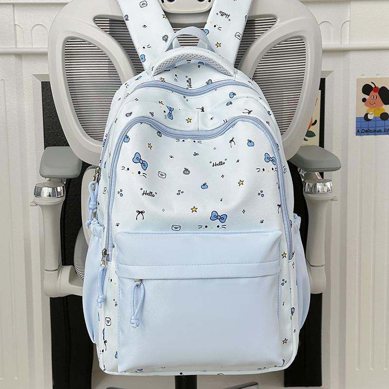 Schoolbag Junior High School High School Student Schoolbag Cute Bow Kitten Backpack College Style High Value Small Fresh Backpack