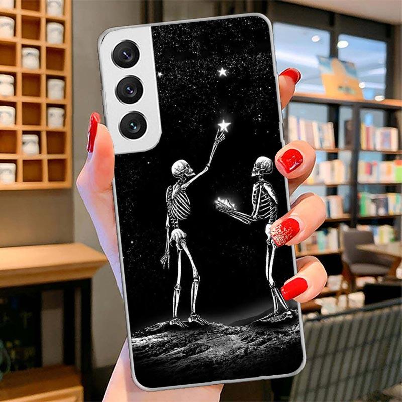 Anatomy Skeleton Heart Lovey Kiss Cover Phone Case For Samsung Galaxy S26 S25 Edge S24 Ultra S23 S22 Plus S21 S20 FE Soft Fundas