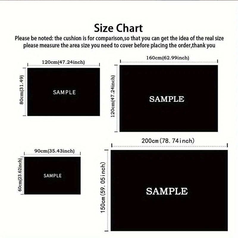 1pc Mickey Pattern Area Rug Soft Flannel Floor Mat for Living Room,Office,Bedroom and Carpet