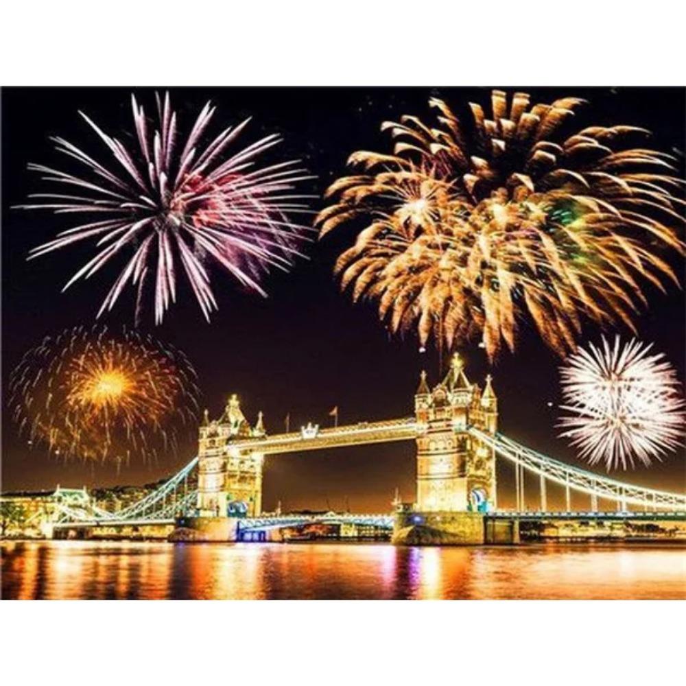 Diamant-Gemälde voller Bohrer, städtisches Feuerwerk, rundes Diamant-Gemälde, handgefertigt, niedliche schwarze Katze, Diy, frohe Weihnachten, Diamant-Mosaik-Gemälde, Heimdekoration