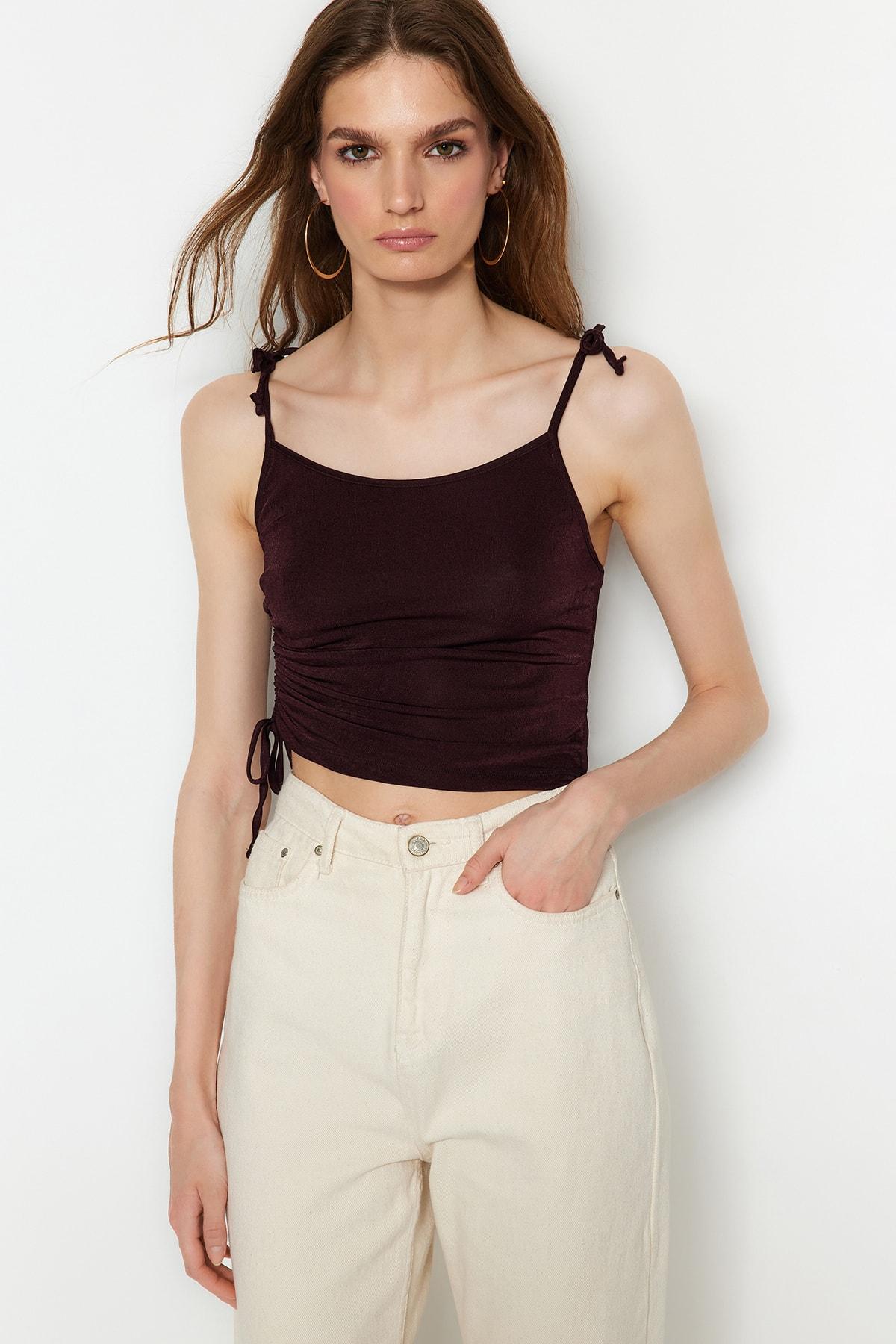 

Блуза - Коричневый - Slim fit