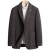 Autumn and Winter New Men's Woolen Suit Business Casual Single-breasted Two-button Suit Three-dimensional Patch Bag Woolen Jacket Suit