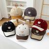 Korean Style Spring Children's Duckbill Hat - Trendy Bear Design, Casual Baseball Cap for Boys & Girls