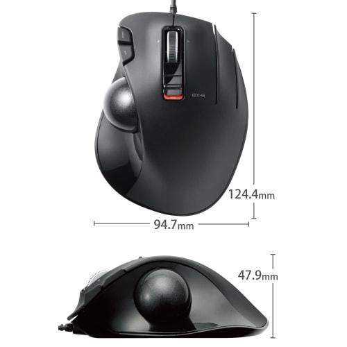 ELECOM USB Mouse Wired Trackball 6 Buttons Black M-XT3URBK