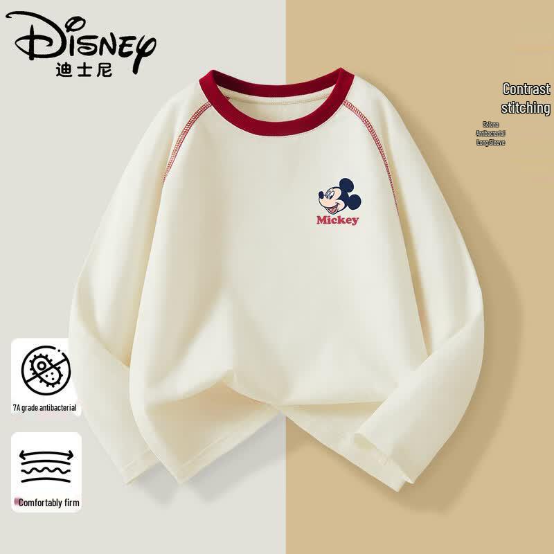 Disney Kids' Long Sleeve Color-Block Collar T-Shirt