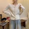 2026 Women's Long Sleeve V-neck Knit Cardigan Sweater with Pockets for Spring/Autumn