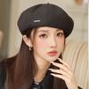 Damen Koreanische Mode Street Baskenmütze - Herbst/Winter Warme Schiebermütze für einen schlankeren Look
