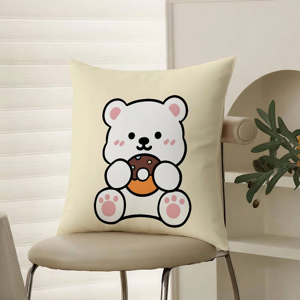 

Bakery Animal Cartoon Collection Pillow Case Comfort Sofa Bed Silky elegant Invisible zipper Decorative cushion cover 12x12Inch