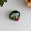Stone Inlay Wide Bangle Oval Chunky Bracelet New Irregular Resin Bracelet  Gifts