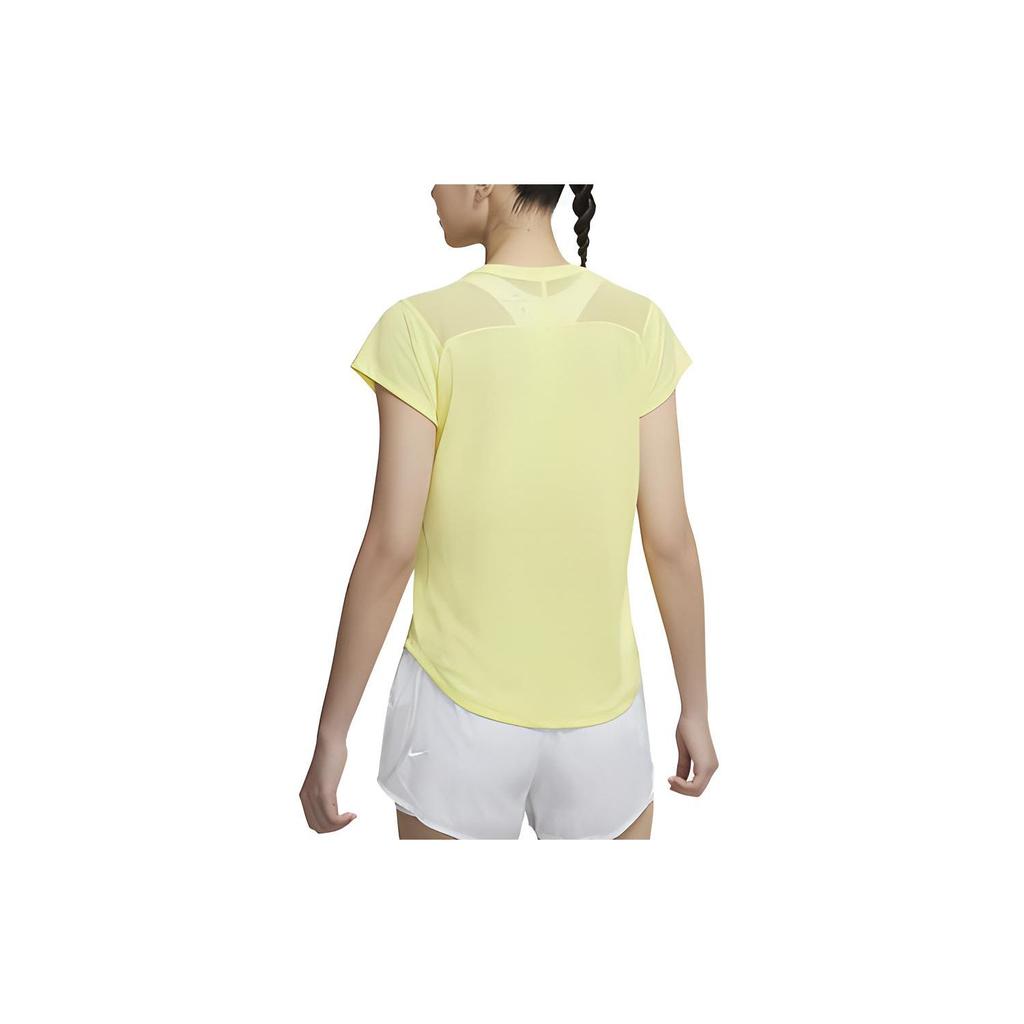 Nike Runicon Clash Breathable Short Sleeve T-Shirt Women Tops Vibrant-Yellow CZ9546-712