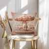Pink Vintage Carousel Pattern Pillowcase Polyester Home Decor Cushion Cover For Bedroom