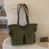 Autumn and winter large-capacity premium commuter tote bag women's corduroy casual shoulder strap underarm bag