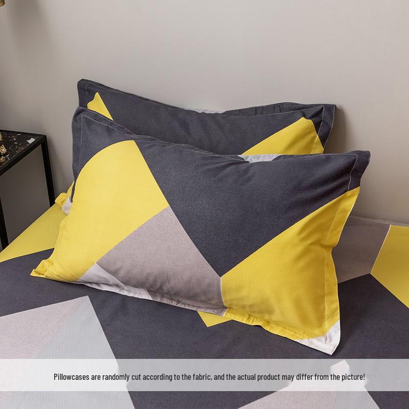 2025 Influencer Pillowcase Set - Pure Washed Cotton, Single 48×74cm, Ideal for Student Dorms, Set of Two