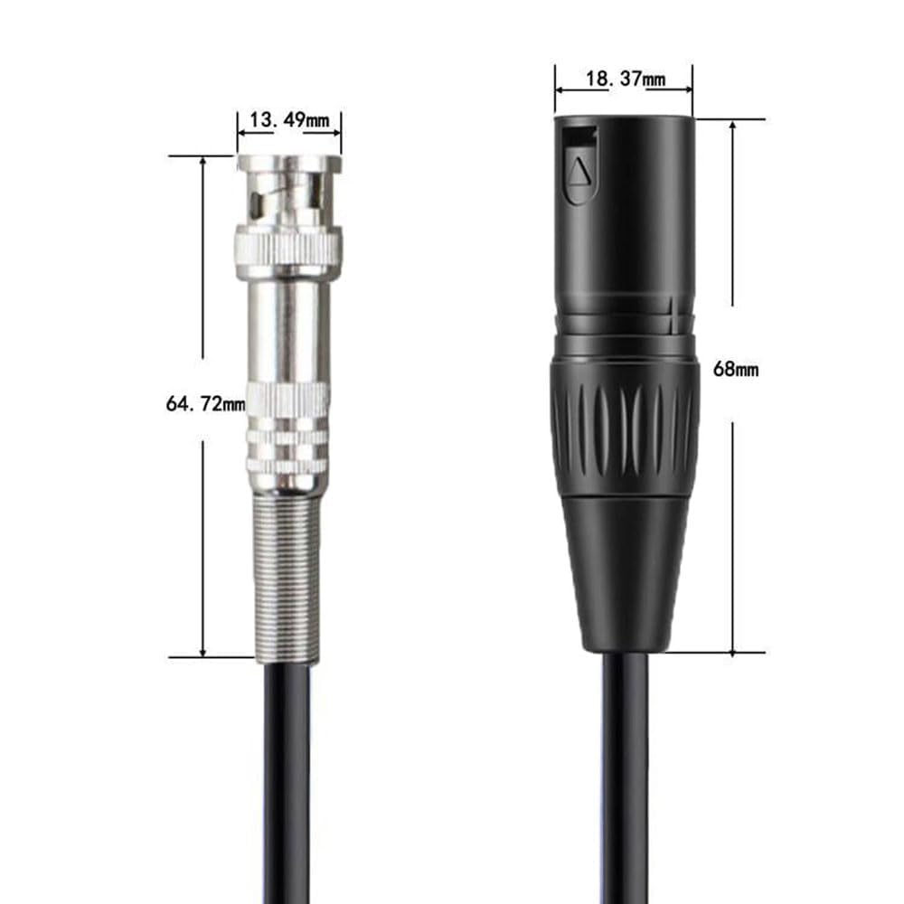 Ipovoq 1-meter XLR To BNC Cable, Audio Cable, Speaker Cable, XLR Cable, XLR To BNC Adapter Cable