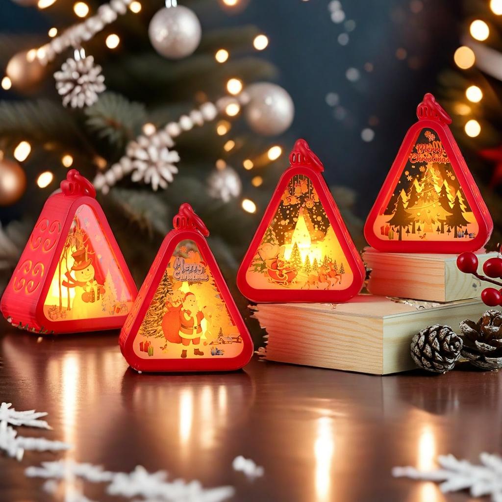 2025 Christmas LED Night Light Santa Claus Snowman Lantern Lamp Table Ornament Christmas Decoration for Home Xmas Navidad Gifts