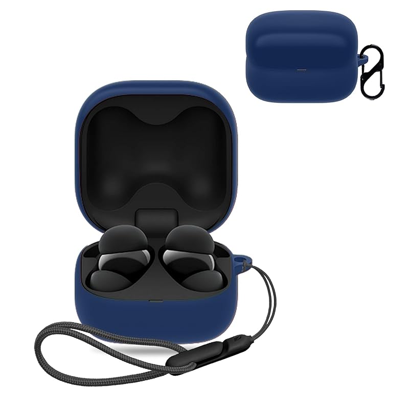 

For Sony LinkBuds Fit WF-LS910N for case cover [NOUKAJU] wireless earphones silicon protective case (With carabiner + strap included) ) Fall