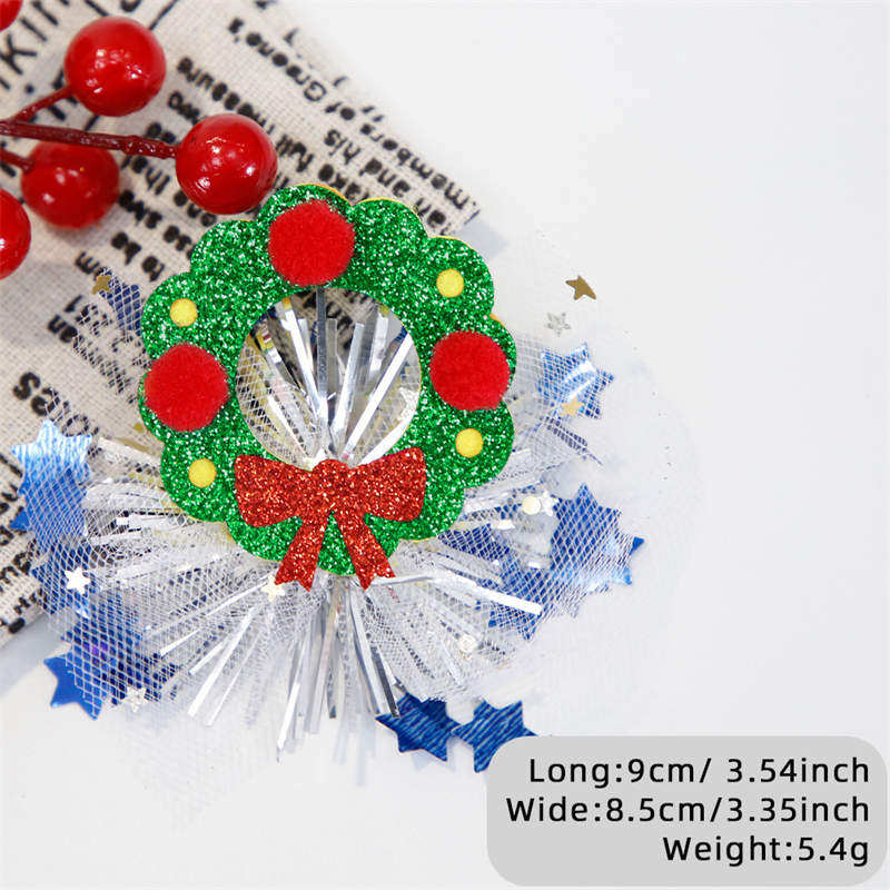 Christmas Hairpin Duckbill Clip Party Decor Elk Snowman Christmas Headdress Children's