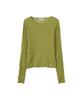 MELLOTORY Crinkle See-Through Knit Top (3 Colors)