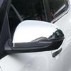 For Kia Seltos    ABS Carbon Fiber Chrome Silver Look Car Body Door Side Mirror Cover Trim Rear View Cap Sticker