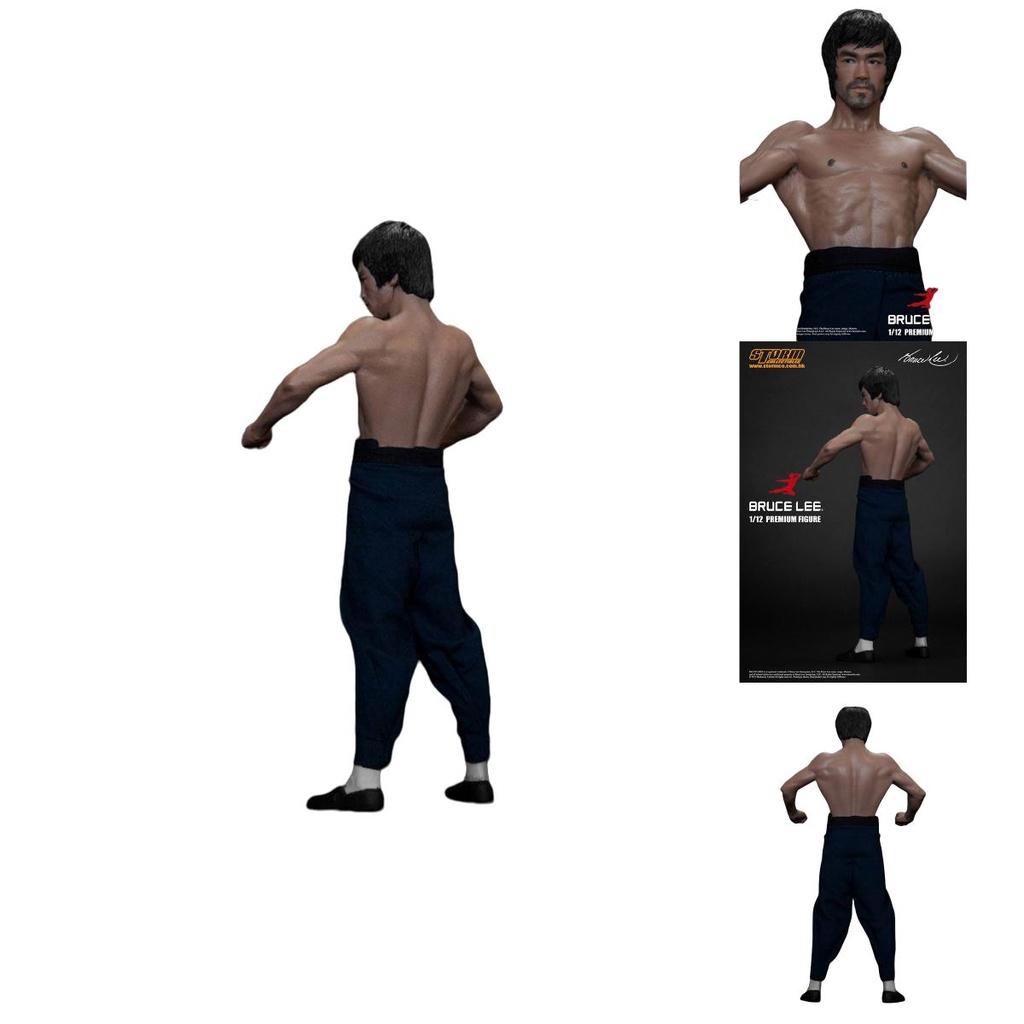 Bruce Lee Bat Mușchi Statuie Corp Întreg cu Capete Interșanjabile Figurină de Colecție