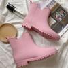 New Arrivals Open Run Women Spring Summer Rain Boots Pink