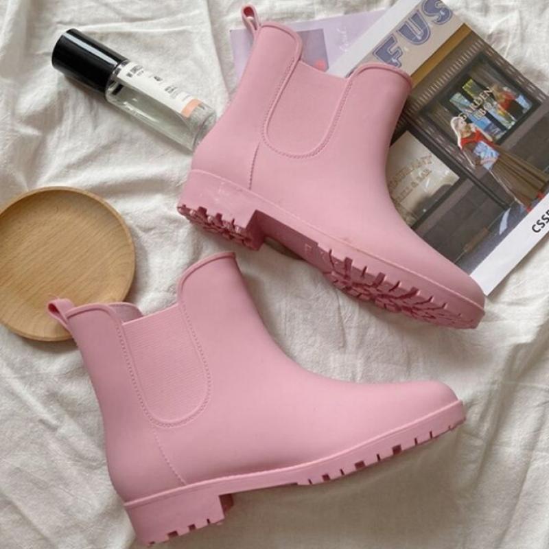 New Arrivals Open Run Women Spring Summer Rain Boots Pink