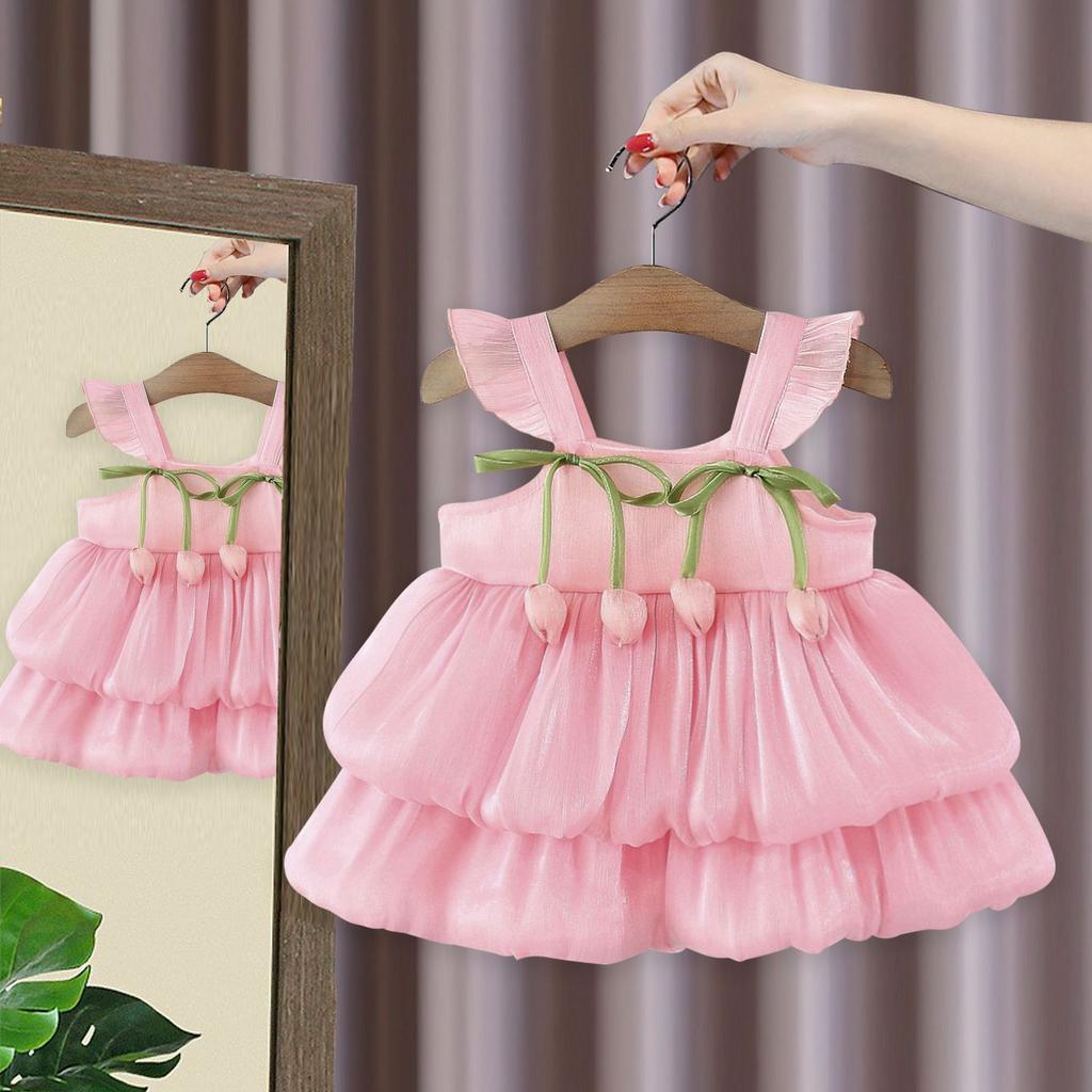 Girls' Dress Girls' Summer Korean Children's Sweet Princess Dress Camisole Dress