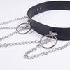 Gothic Waist Chain Alloy and PU Leather Body Chains with Rounded Circle Decor Body Straps Accessories for Women and Girl