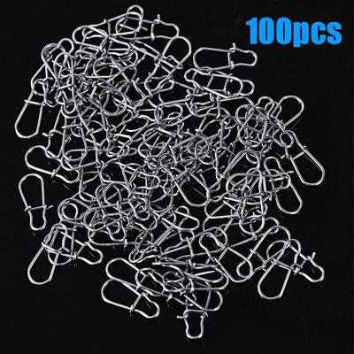 Quality Line Tackle Stainless Steel Durable Fishing Hanging Snap Barrel Swivel Connector Fast Lock