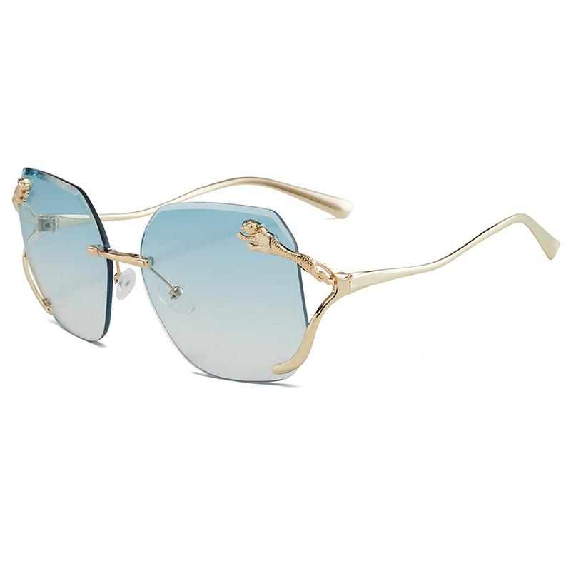 

Rimless Diamond Sunglasses Square for Women Men Vintage Retro Sun Eyeglasses Brand Designer Style Eyewear UV400 Sunglasses Oculos Female Gafas Gold