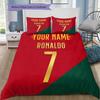 Benutzerdefinierte Name CR7 Bettwäsche, Steppbett Set Bettbezug Kissenbezug Zuhause Geburtstagsgeschenk(1 Bettbezug + 2 Kissenbezüge, ohne Füllung) -HE53