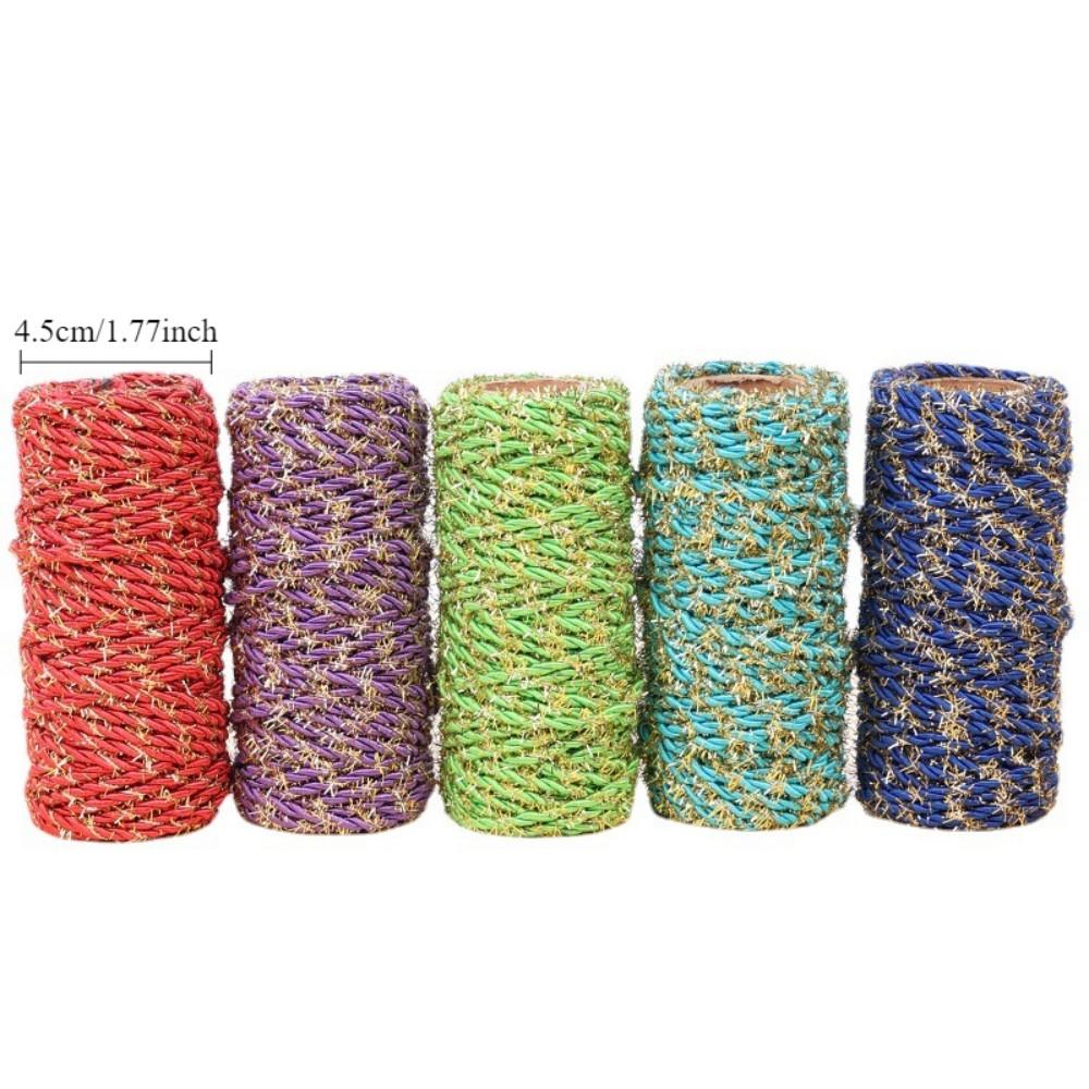 2.5mmx15m Glitter Metallic Braided Cord - 2-Ply Sparkle Rope for Gift Wrapping, Jewelry Making, Clothing Accessories & Craft DIY