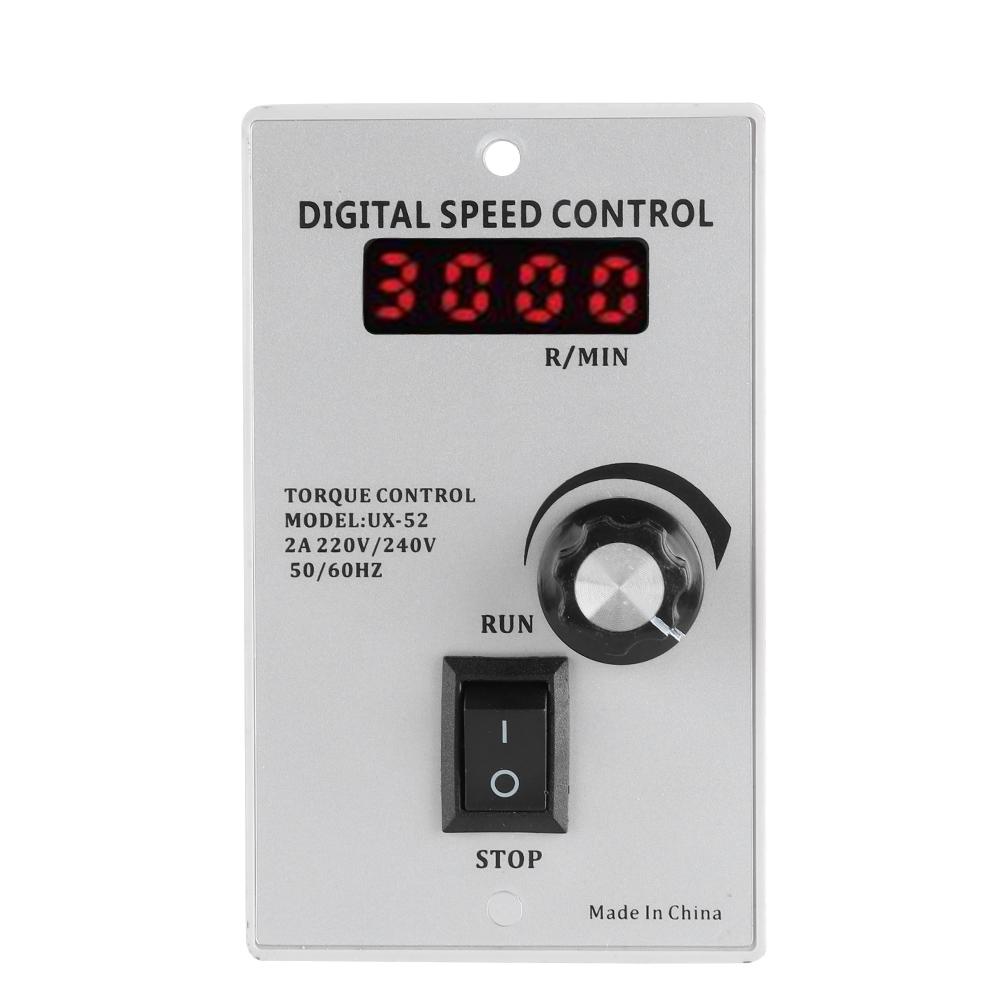 AC 220V 50Hz 15 400W Digital Adjustable Stepless Motor Speed Controller 0 1450rpm (400W)