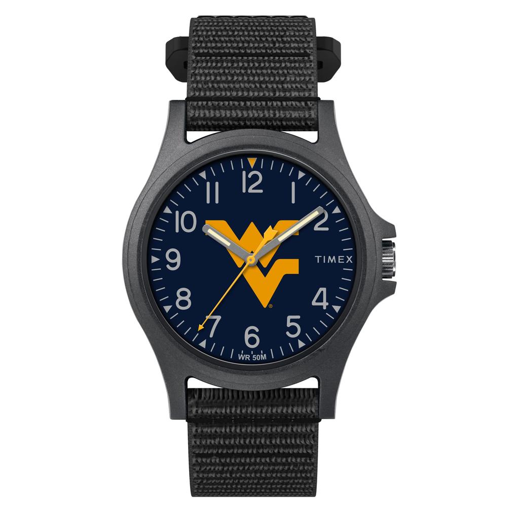 Timex Men's College Pride 40mm Watch, West Virginia Mountaineer, one size, strap