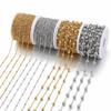 No Fade Ball Chain 2Meters Beads Chains High Quaity Side Spiral Link Chain  Jewelry DIY Making